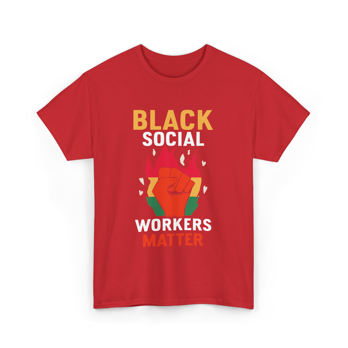 Black Social Workers Matter Worker T-Shirt - Red