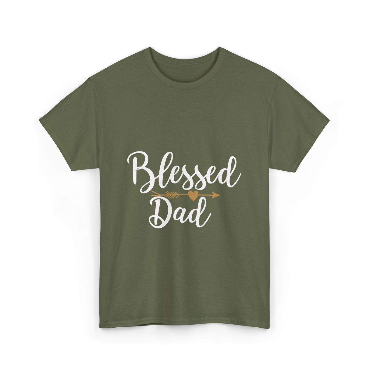 Blessed Dad T-Shirt - Military Green