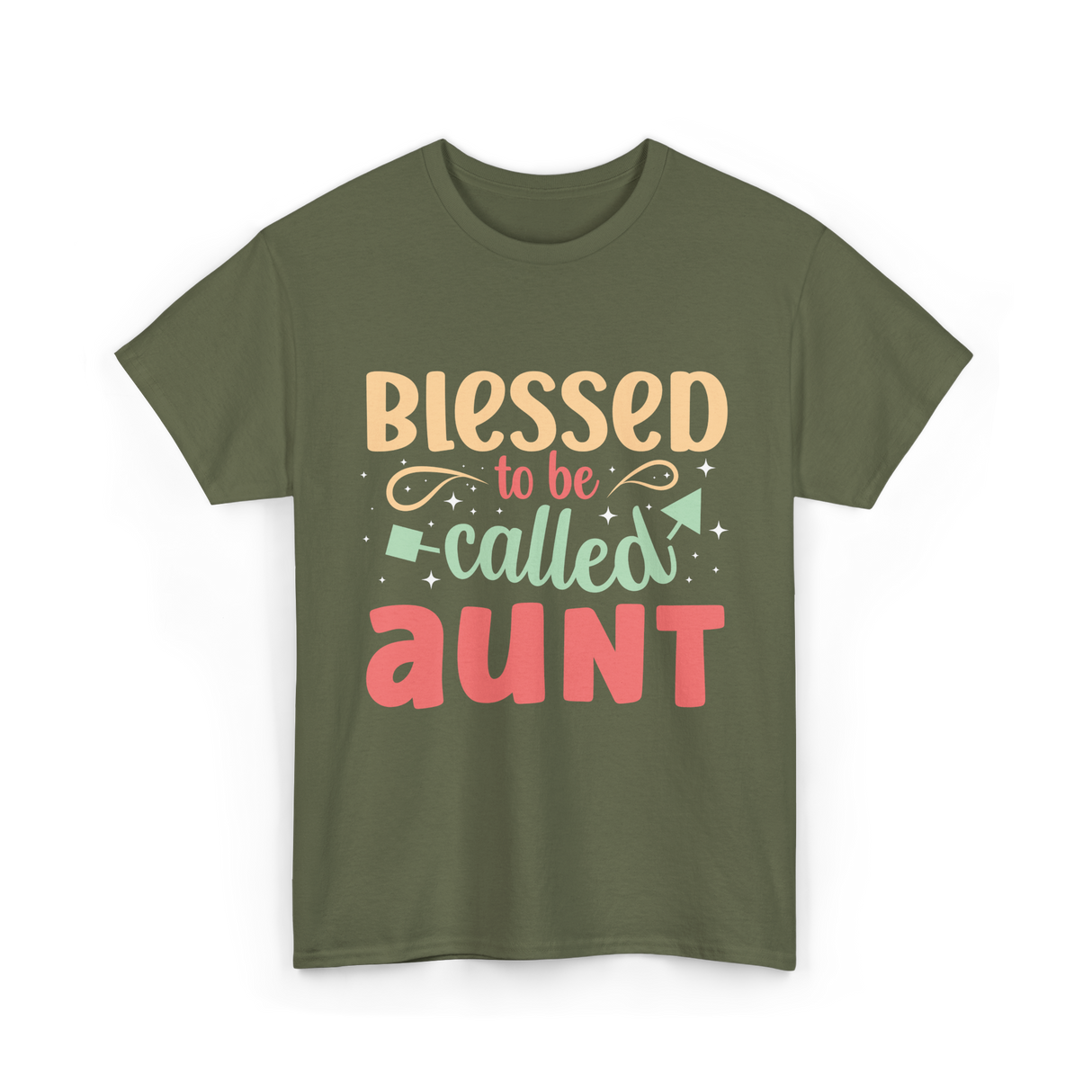 Blessed to be Called Aunt T-Shirt - Military Green