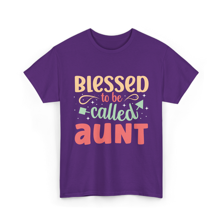 Blessed to be Called Aunt T-Shirt - Purple