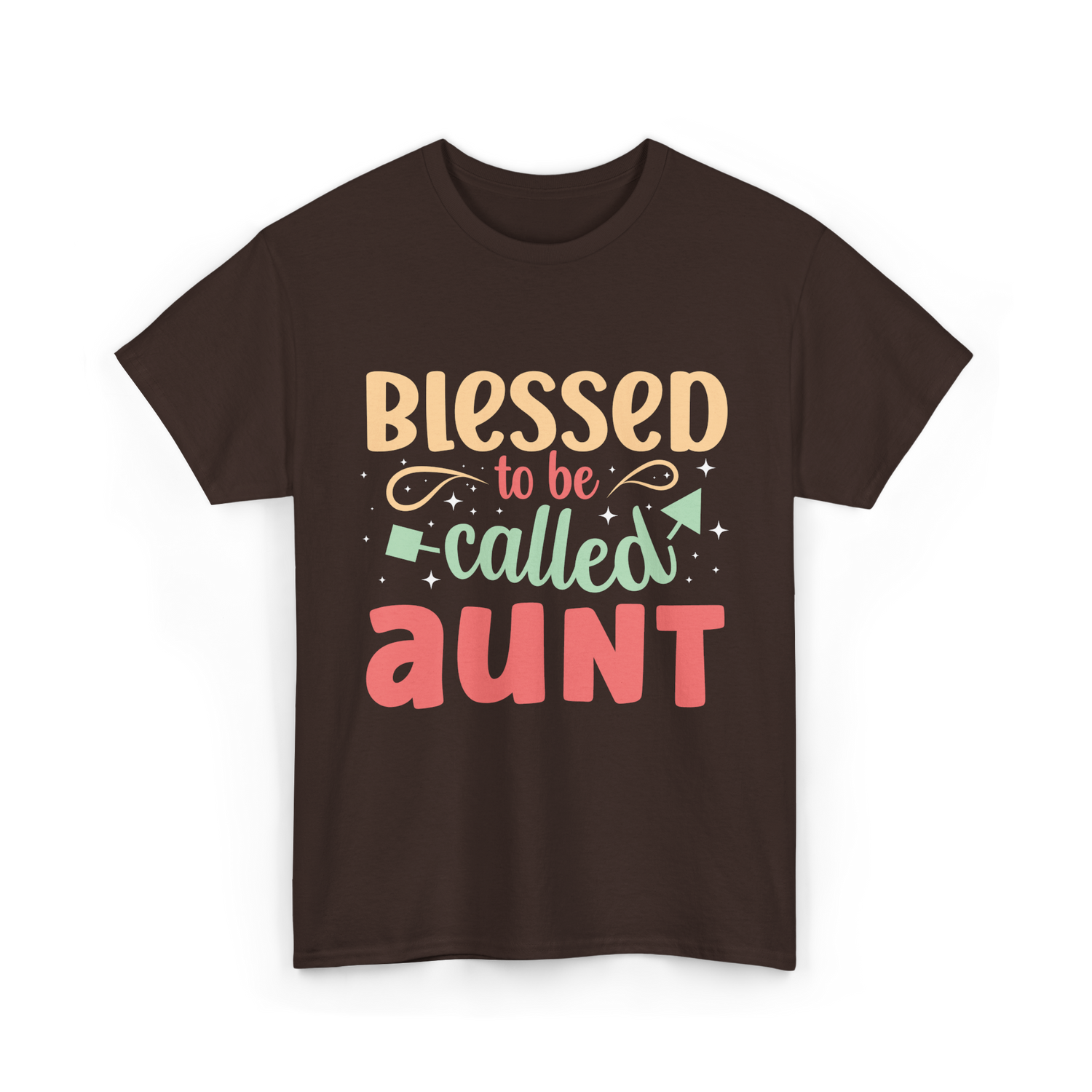Blessed to be Called Aunt T-Shirt - Dark Chocolate