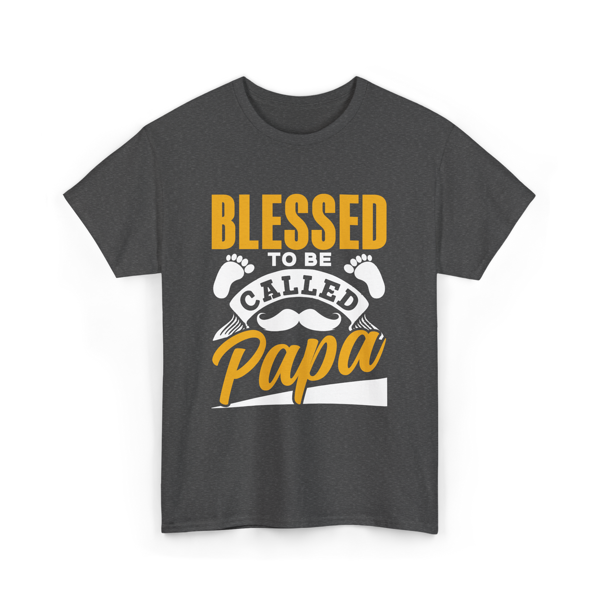 Blessed To Be Called Papa Dad T-Shirt - Dark Heather