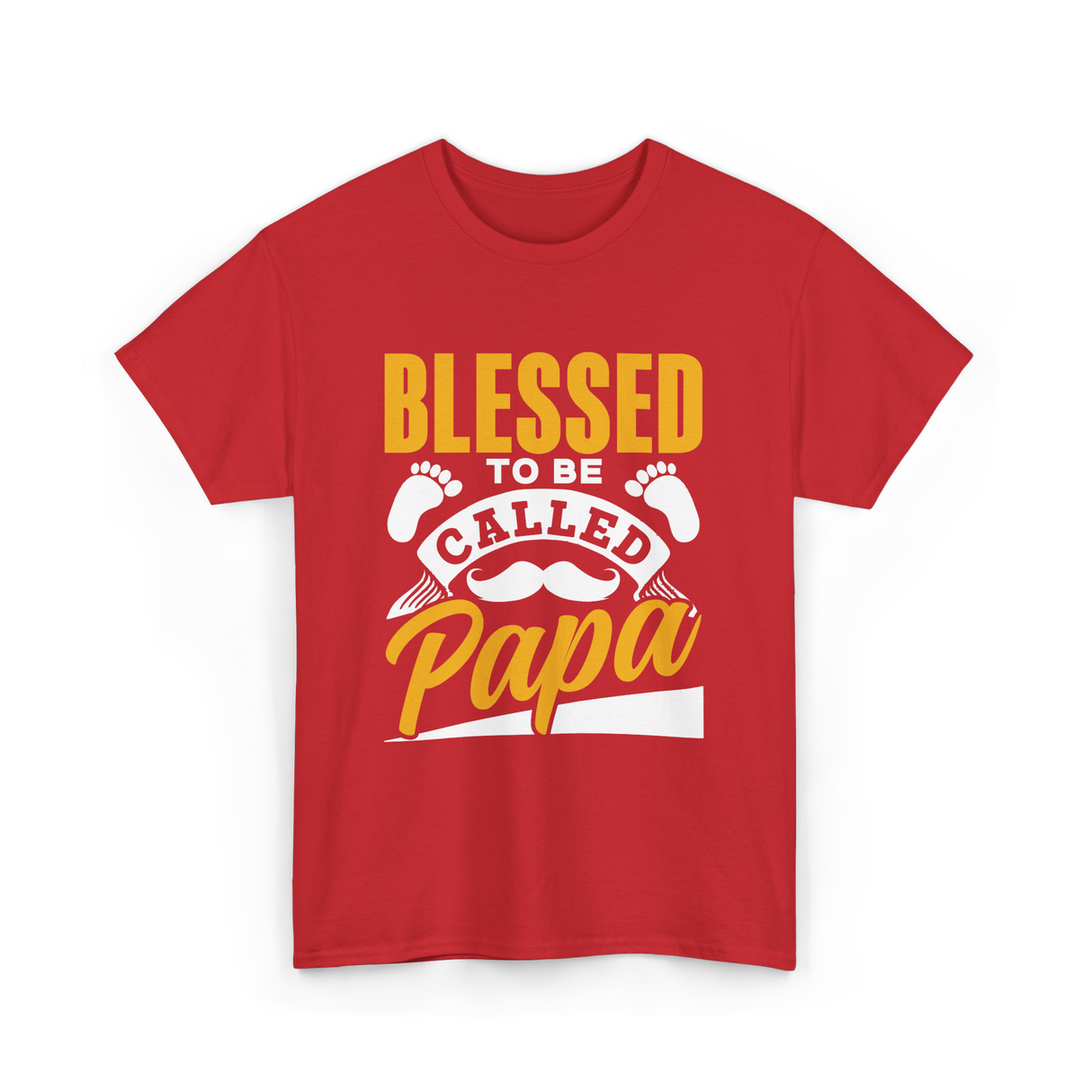 Blessed To Be Called Papa Dad T-Shirt - Red
