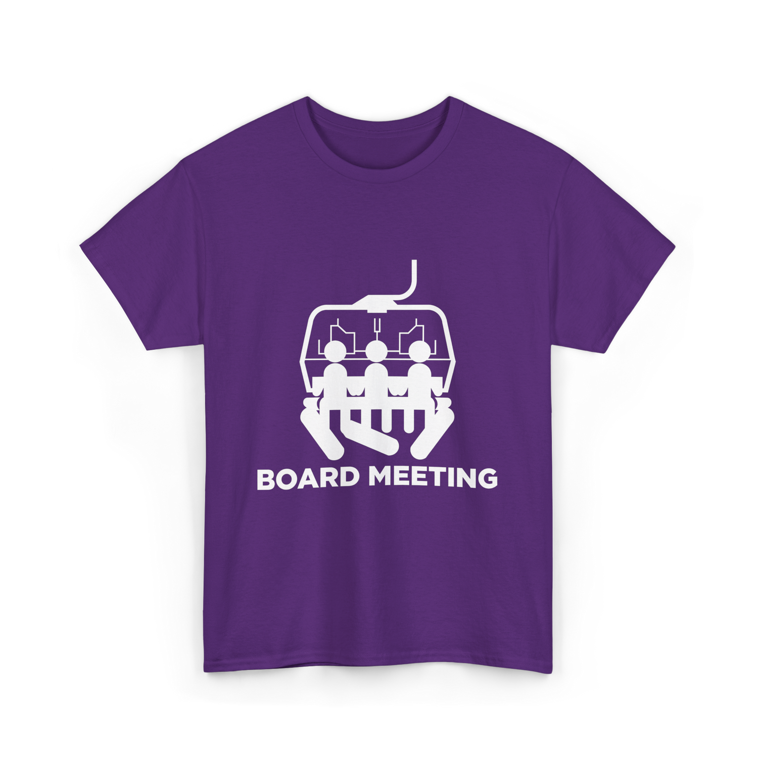 Board Meeting Snowboarding Skiing T-Shirt - Purple