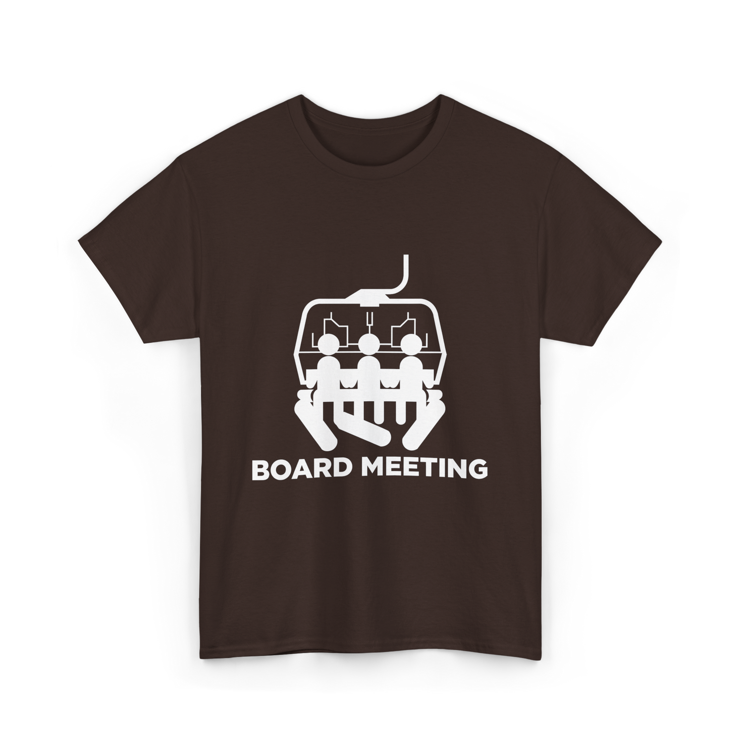 Board Meeting Snowboarding Skiing T-Shirt - Dark Chocolate