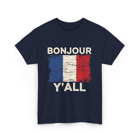 Bonjour Y'All France Pride T-Shirt - Navy