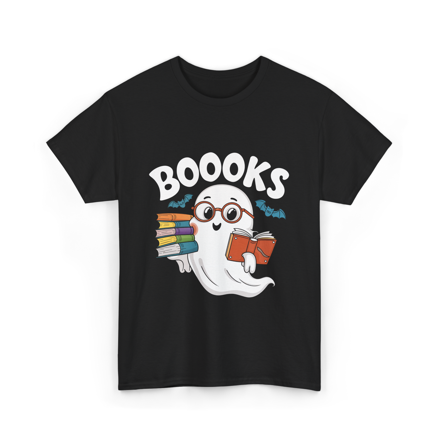 Booooks Ghost Reader T-Shirt - Black