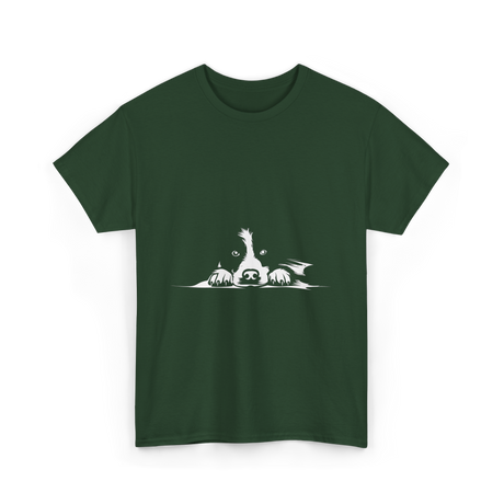 Border Collie Stare Border Collie T-Shirt - Forest Green