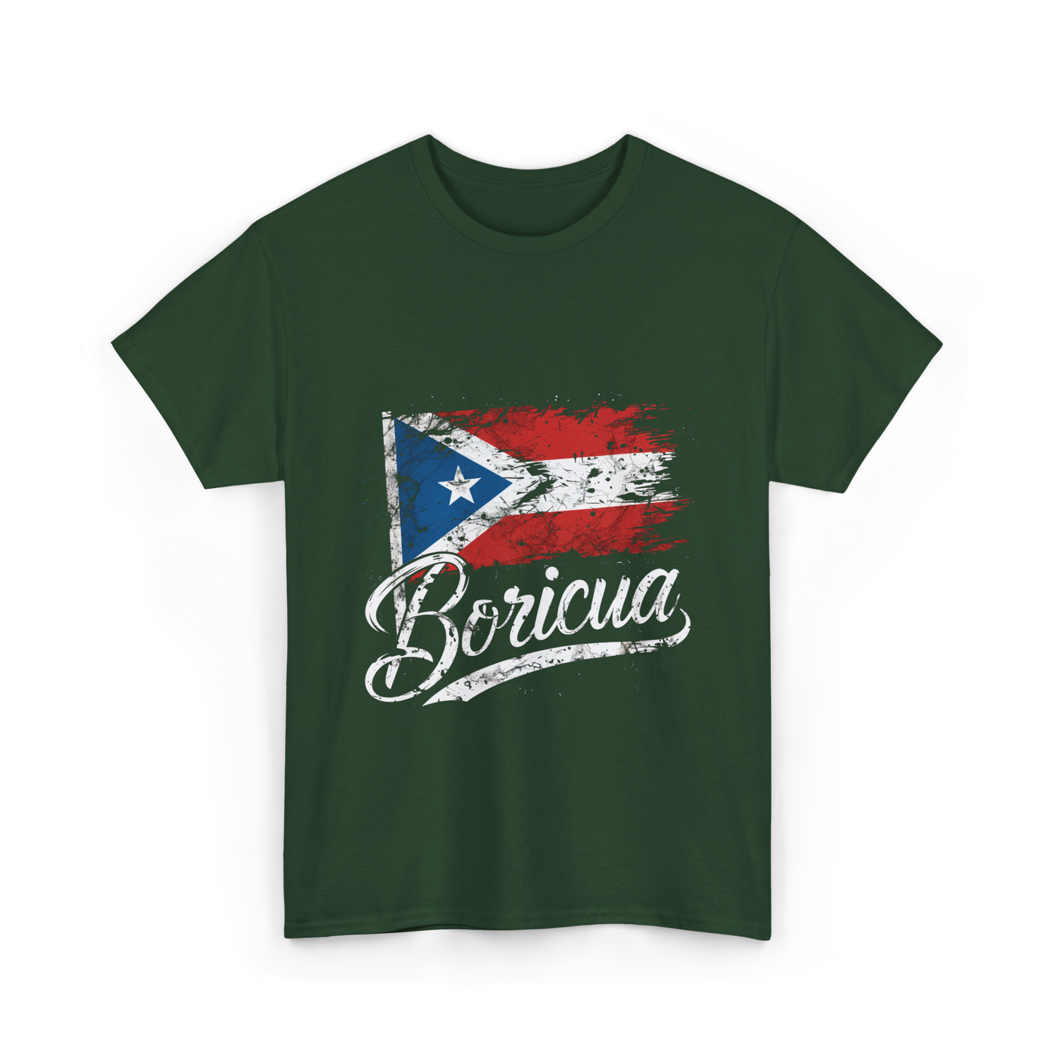 Boricua Puerto Rico T-Shirt - Forest Green