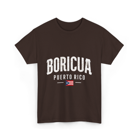 Boricua Puerto Rico Pride T-Shirt - Dark Chocolate