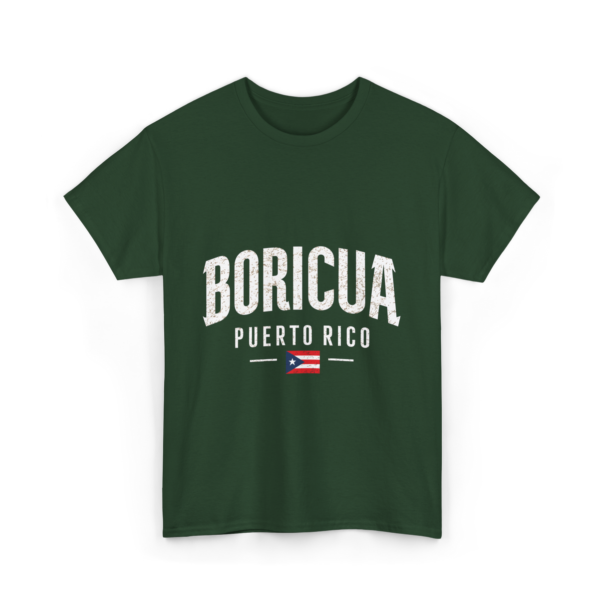 Boricua Puerto Rico Pride T-Shirt - Forest Green