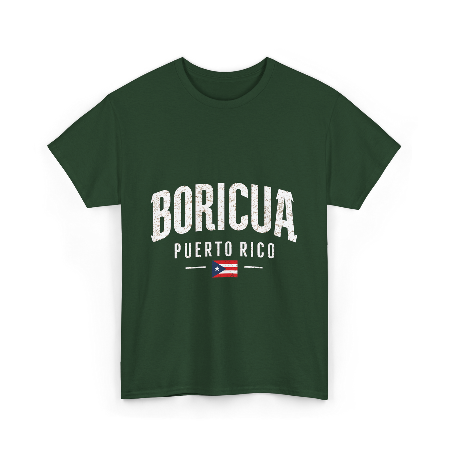 Boricua Puerto Rico Pride T-Shirt - Forest Green
