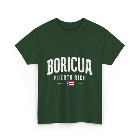 Boricua Puerto Rico Pride T-Shirt - Forest Green
