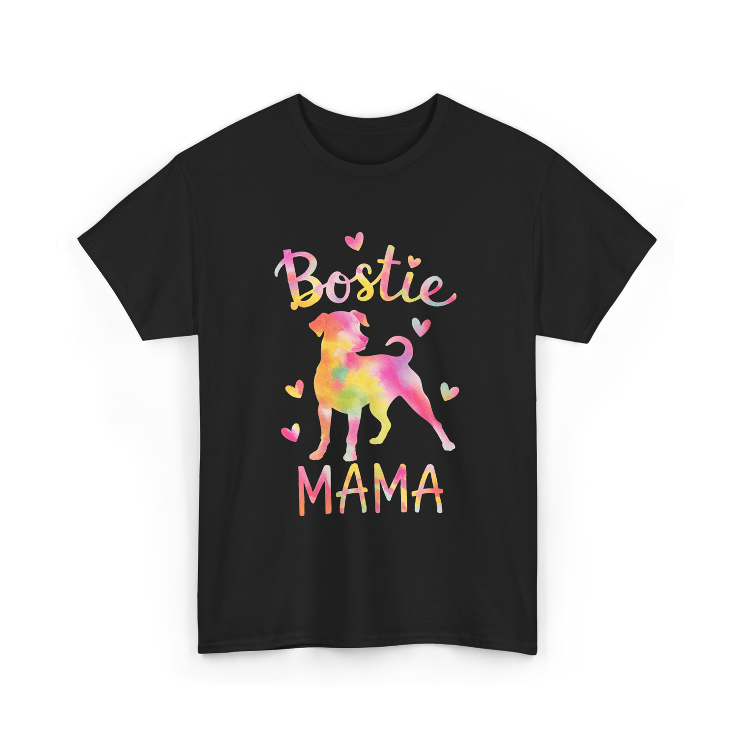 Bostie Mama Dog Mom T-Shirt - Black