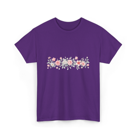 Botanical Flower Gardener Floral T-Shirt - Purple