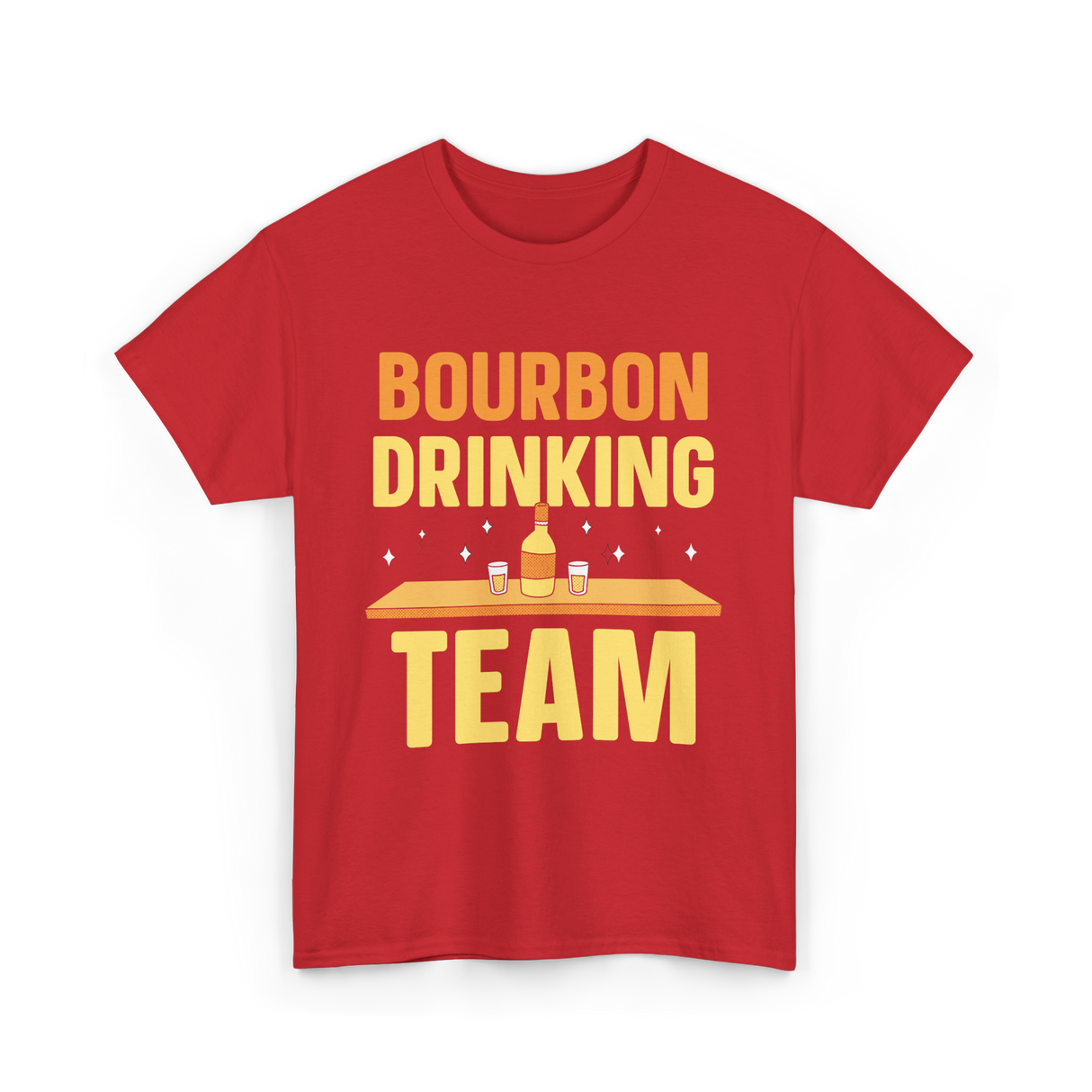 Bourbon Drinking Team Bourbon T-Shirt - Red