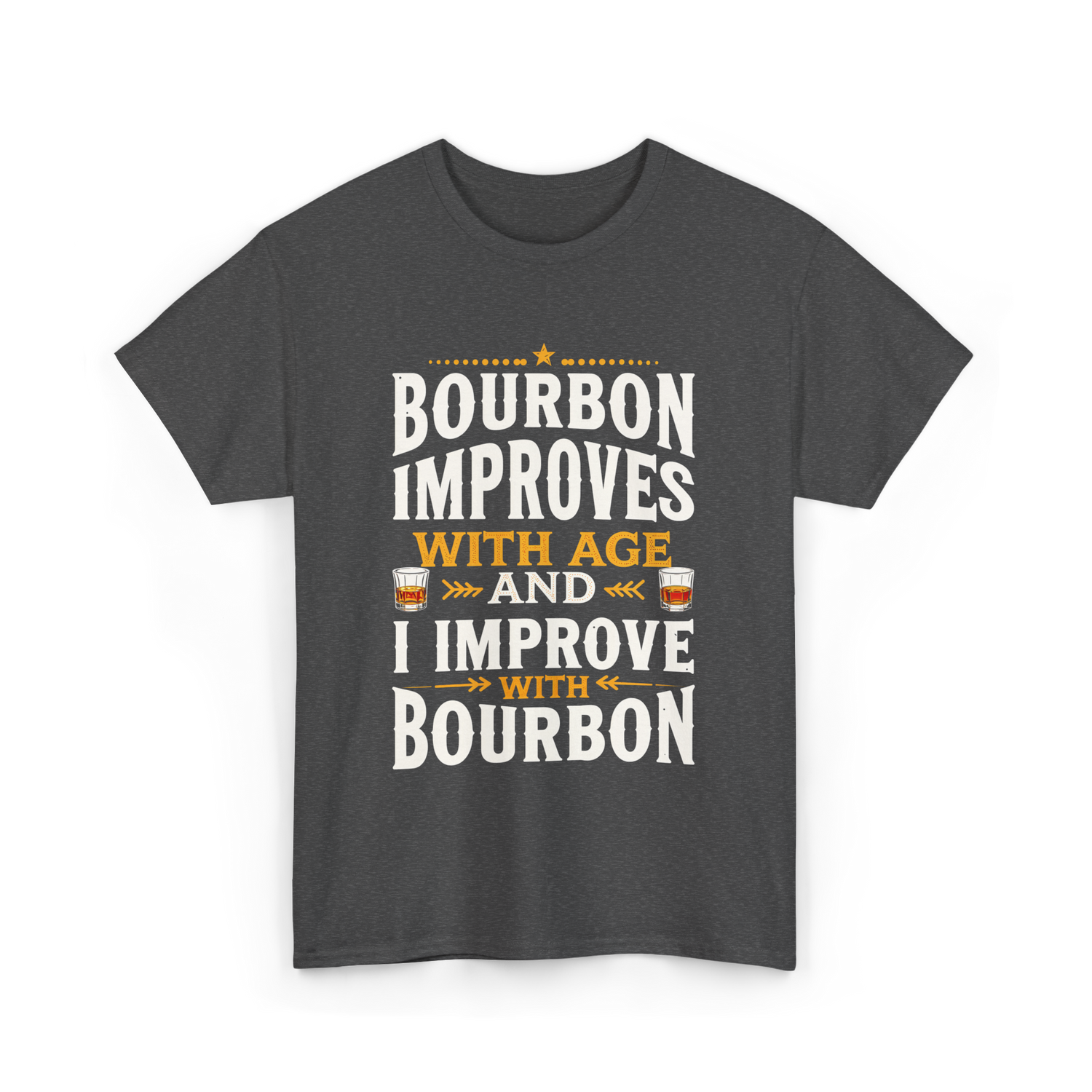 Bourbon Improves With Age Bourbon T-Shirt - Dark Heather