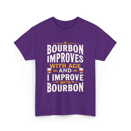 Bourbon Improves With Age Bourbon T-Shirt - Purple