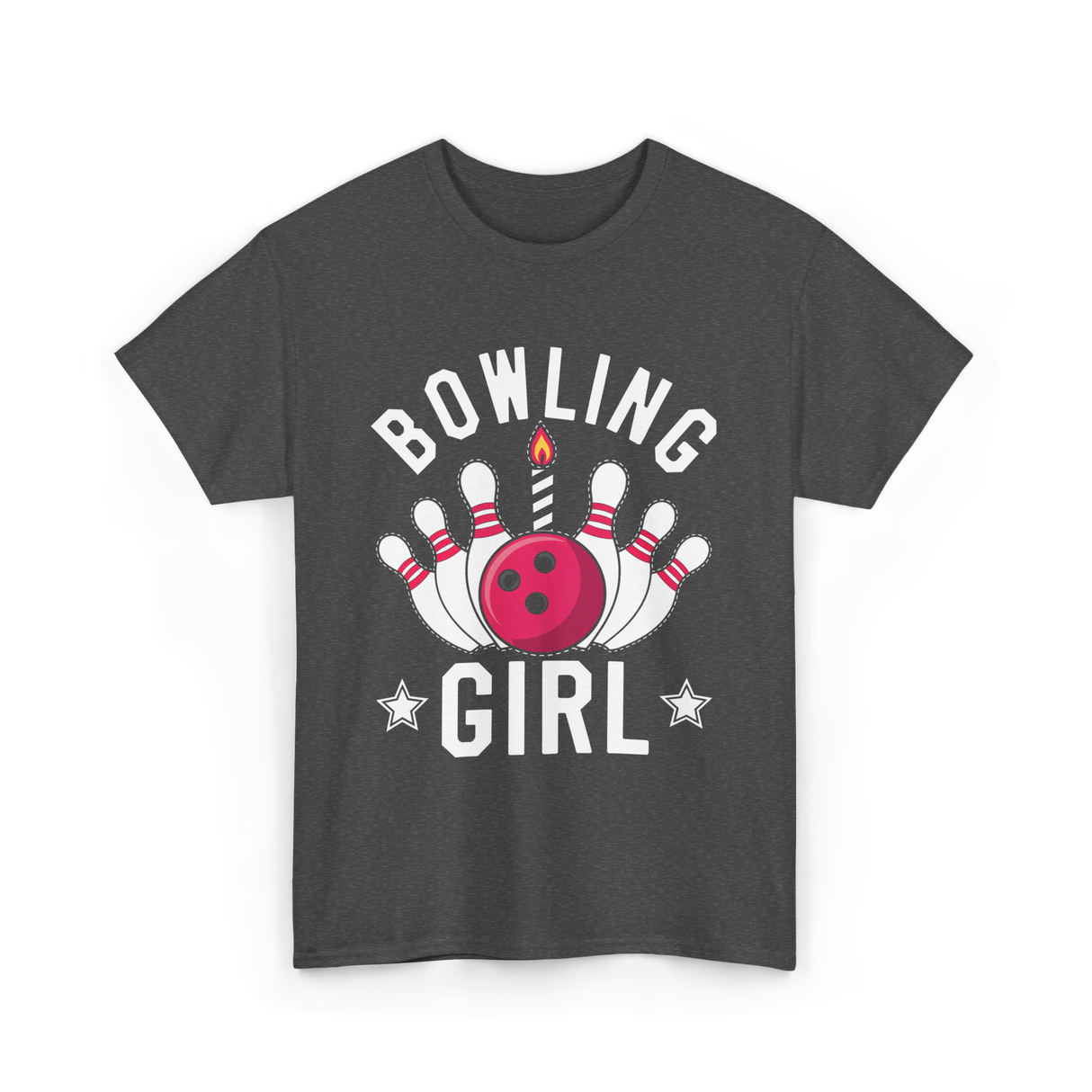 Bowling Girl Bowling T-Shirt - Dark Heather