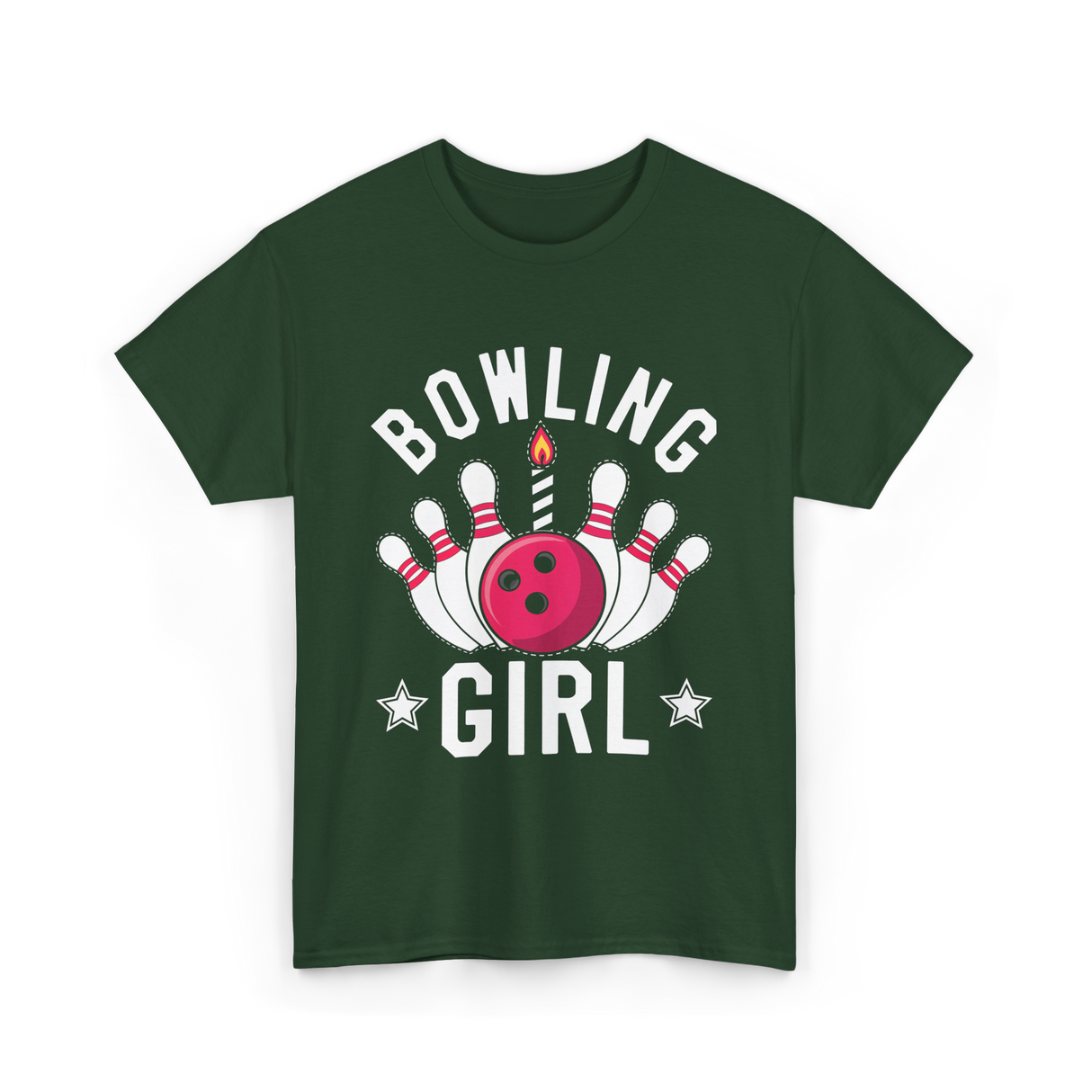 Bowling Girl Bowling T-Shirt - Forest Green