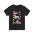 Boxer Mama Colorful Boxer Dog Mom T-Shirt - Black