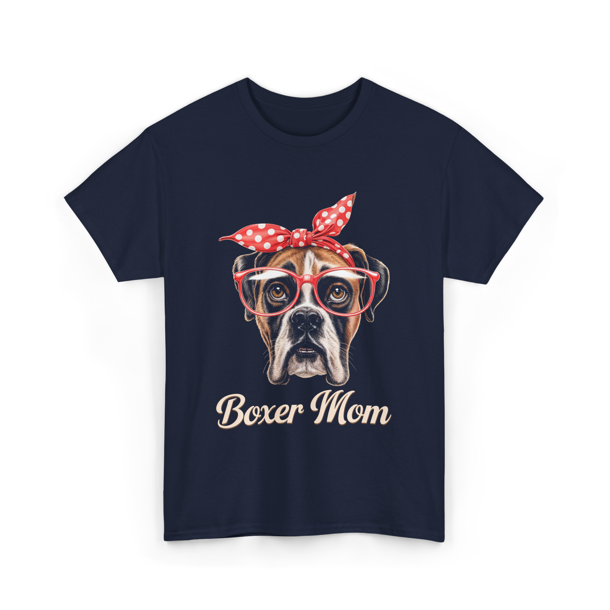 Boxer Mom Boxer Dog Lover T-Shirt - Navy