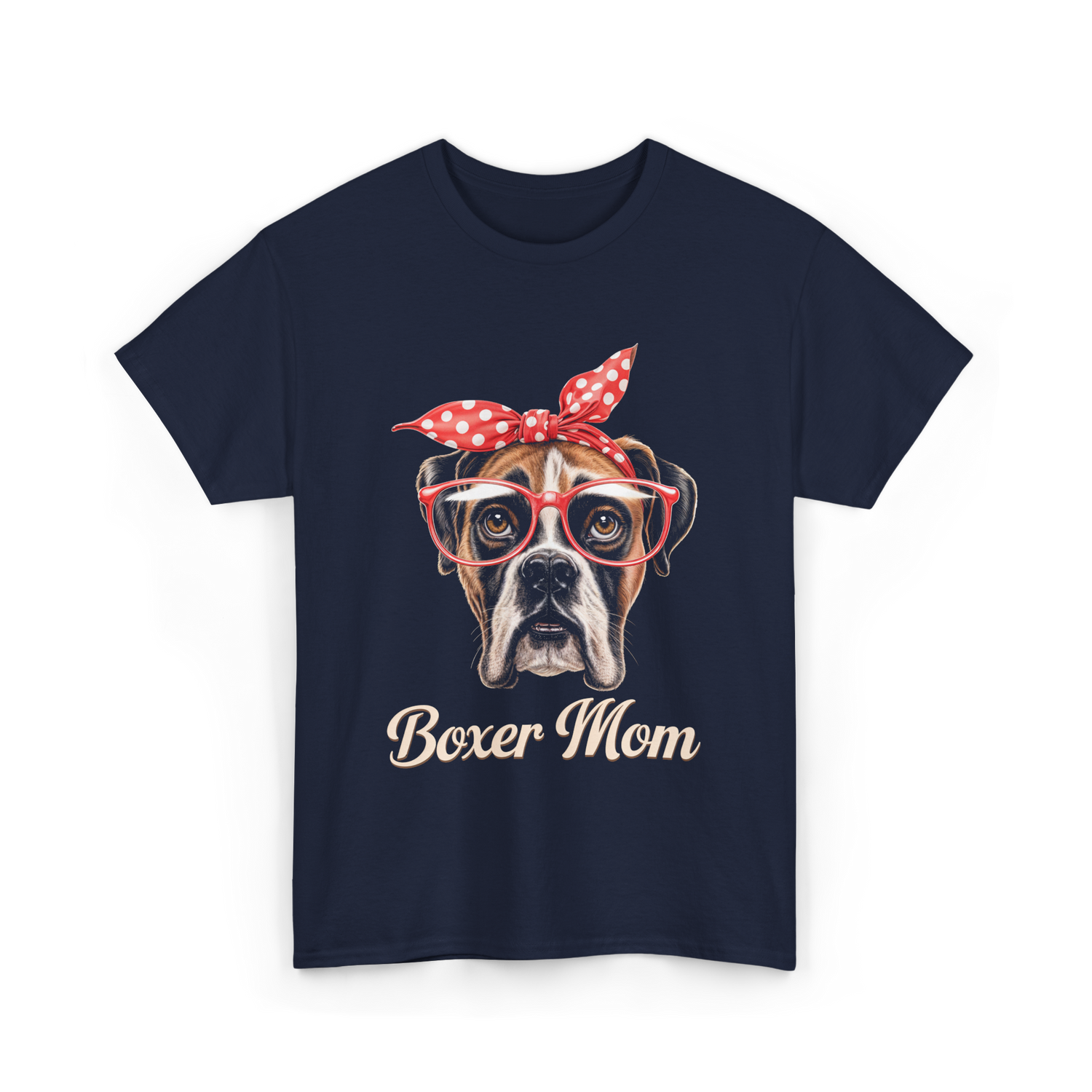 Boxer Mom Boxer Dog Lover T-Shirt - Navy