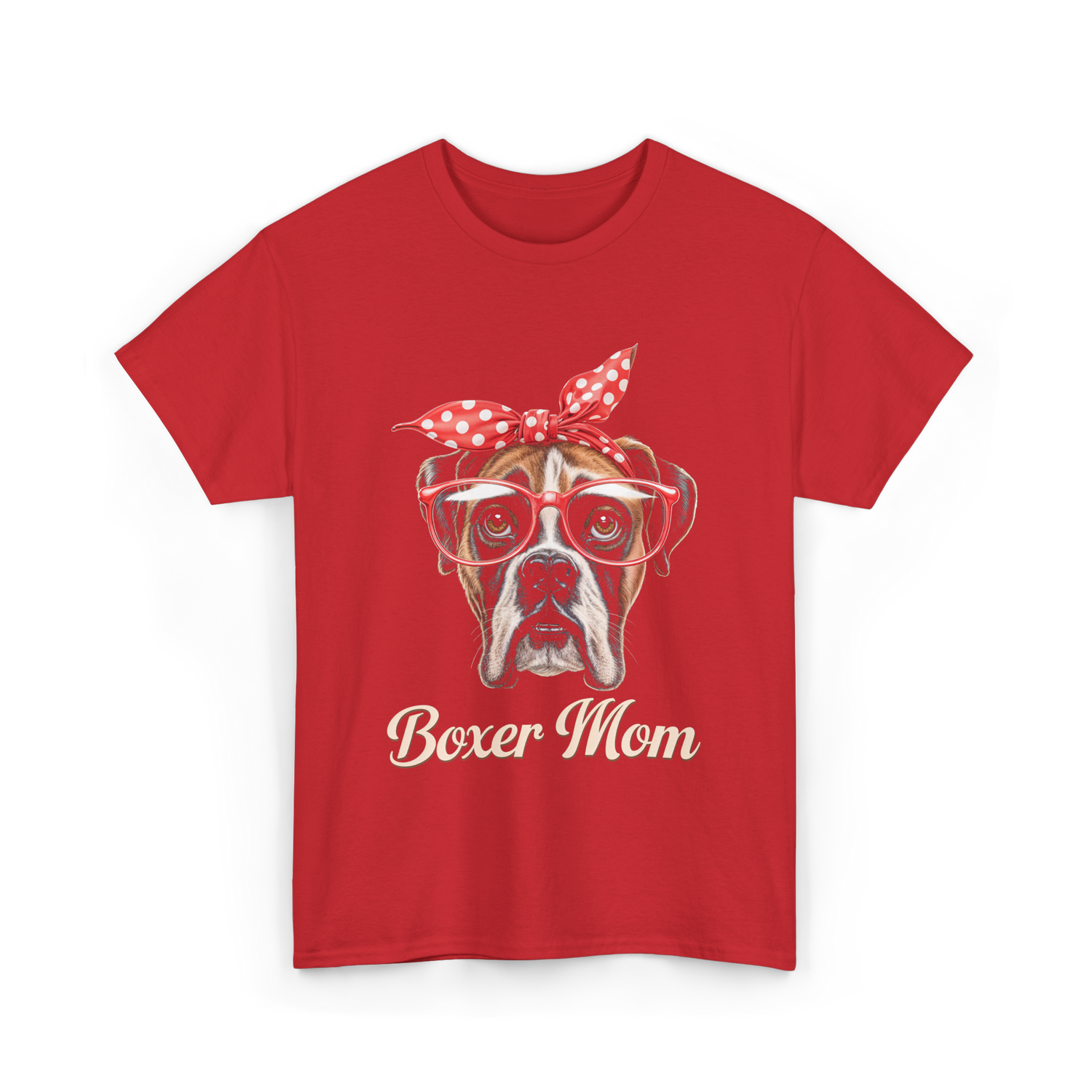 Boxer Mom Boxer Dog Lover T-Shirt - Red