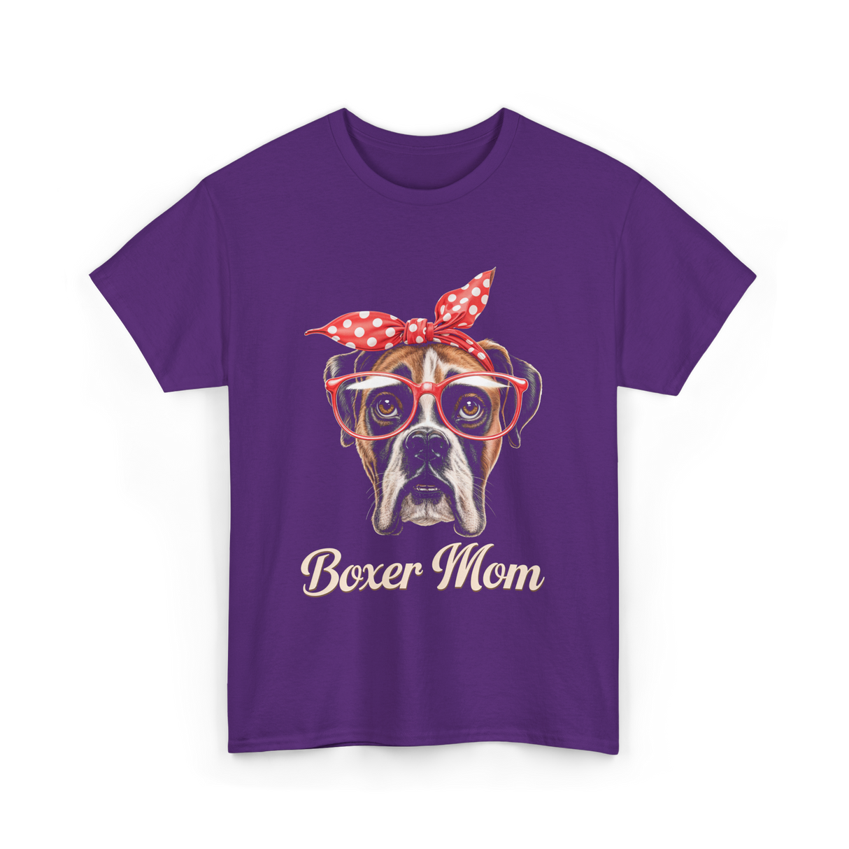 Boxer Mom Boxer Dog Lover T-Shirt - Purple