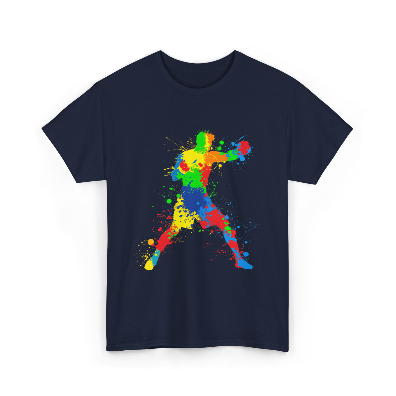 Boxing Colorful Fighter Boxing T-Shirt - Navy