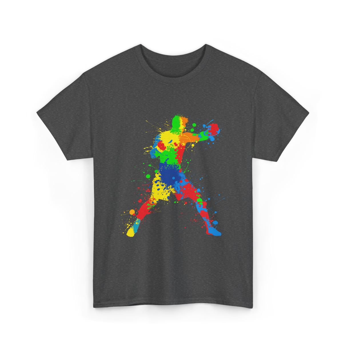 Boxing Colorful Fighter Boxing T-Shirt - Dark Heather