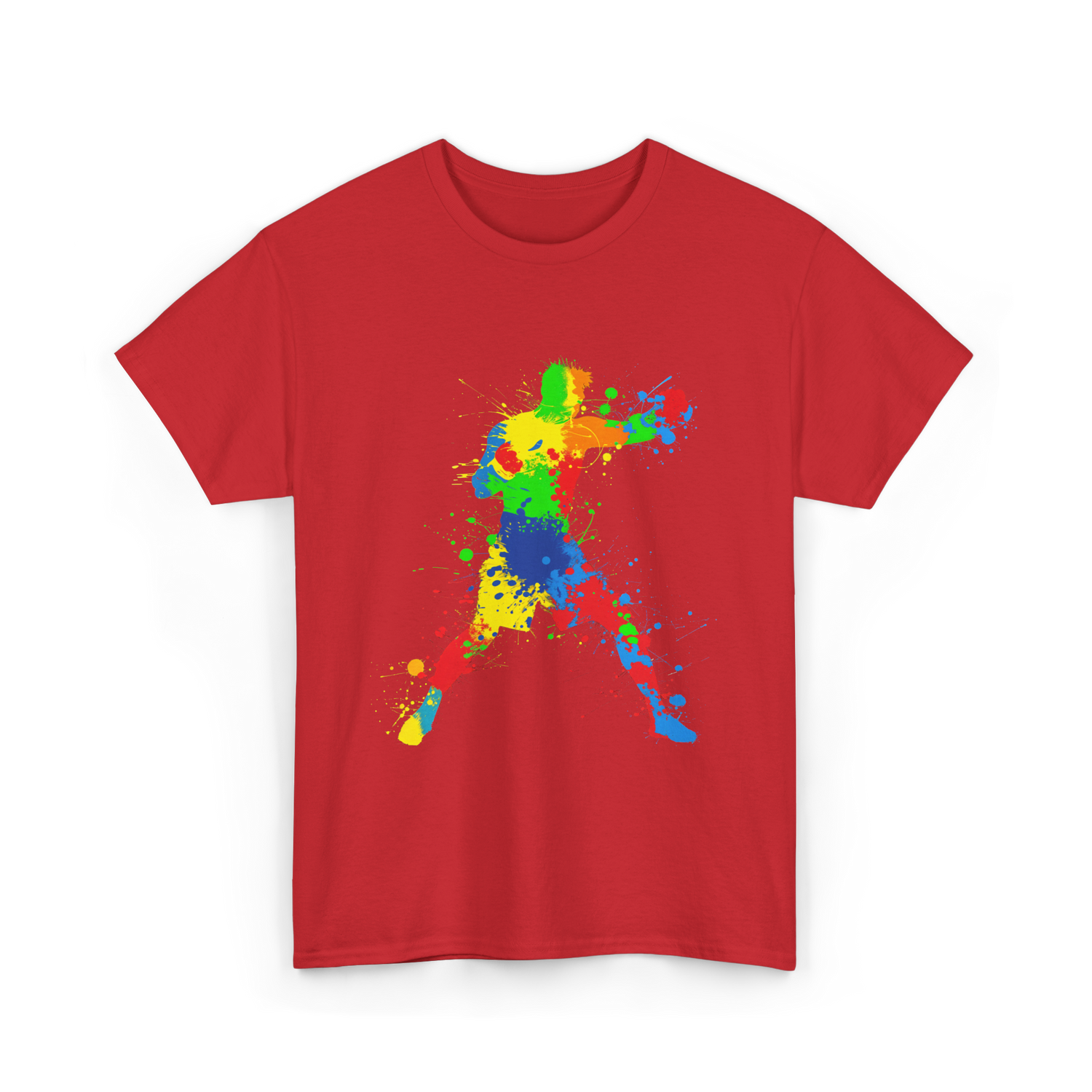 Boxing Colorful Fighter Boxing T-Shirt - Red