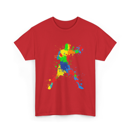 Boxing Colorful Fighter Boxing T-Shirt - Red