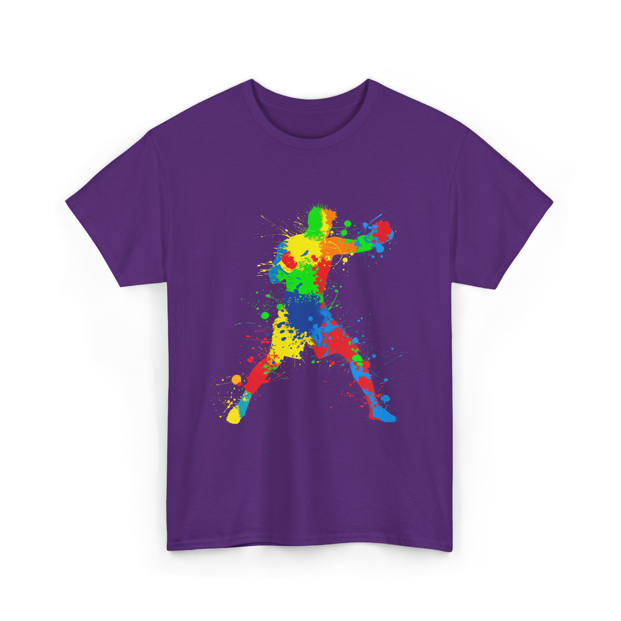 Boxing Colorful Fighter Boxing T-Shirt - Purple