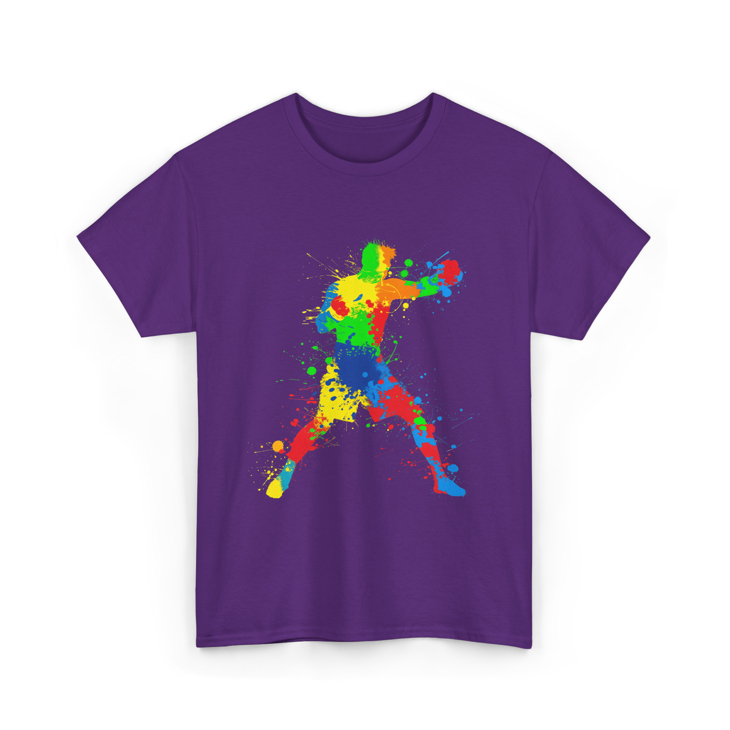 Boxing Colorful Fighter Boxing T-Shirt - Purple