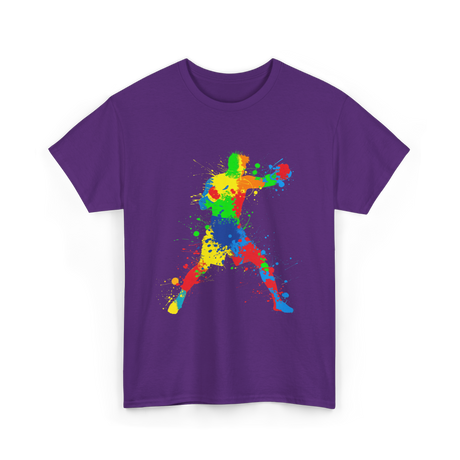 Boxing Colorful Fighter Boxing T-Shirt - Purple