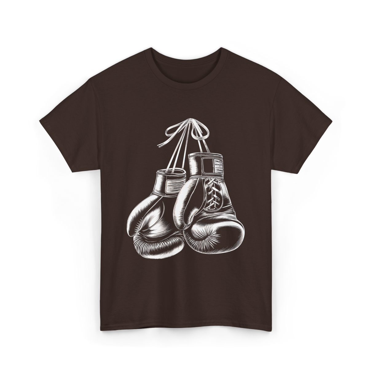 Boxing Gloves Boxing Fighter T-Shirt - Dark Chocolate