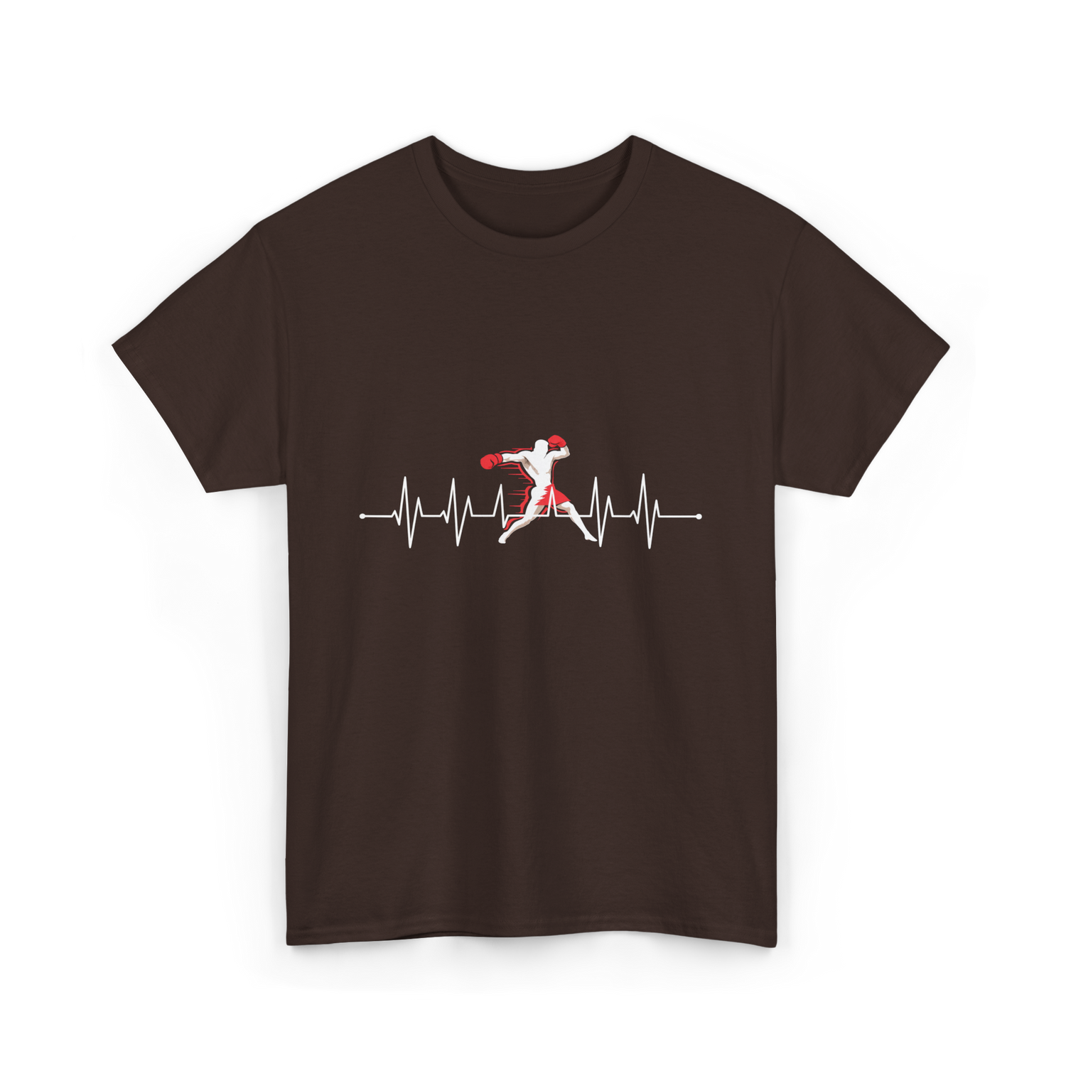Boxing Heartbeat Sports Boxing T-Shirt - Dark Chocolate