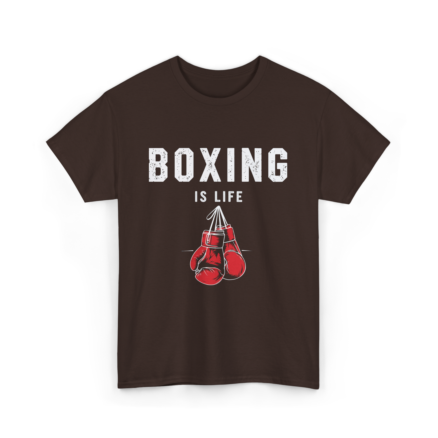 Boxing Is Life Boxing Sport T-Shirt - Dark Chocolate
