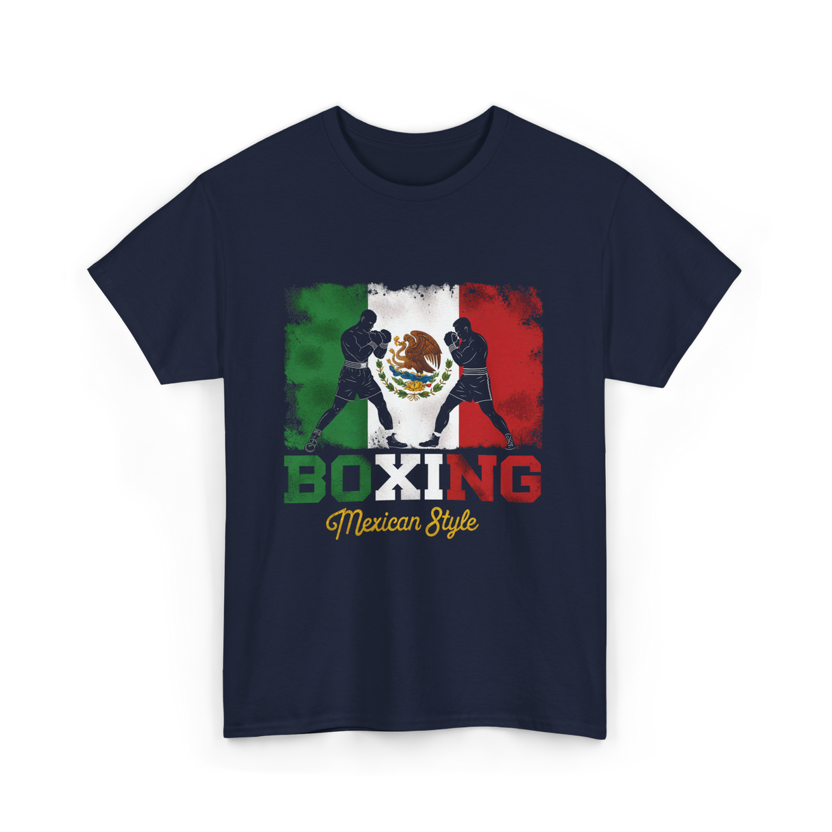 Boxing Mexican Style Boxing T-Shirt - Navy