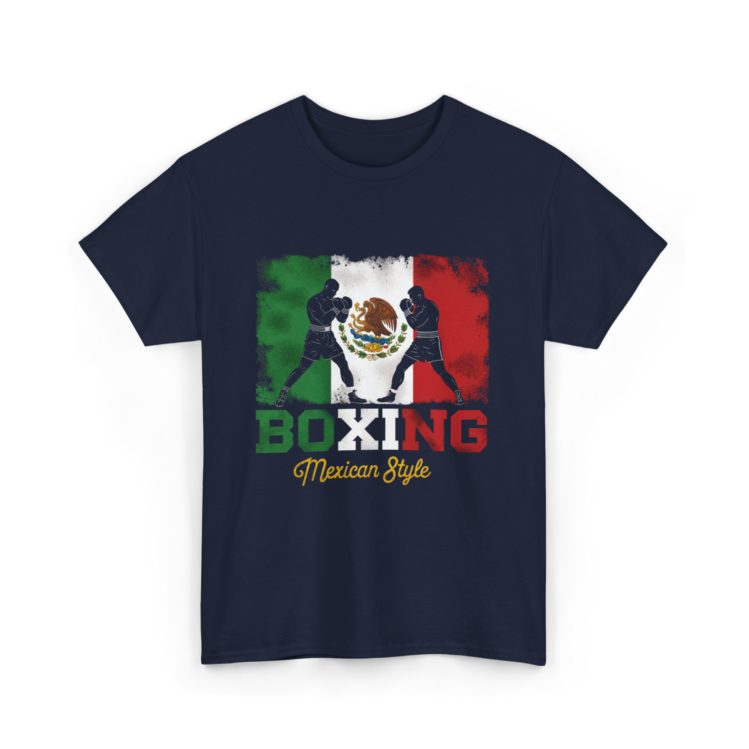 Boxing Mexican Style Boxing T-Shirt - Navy