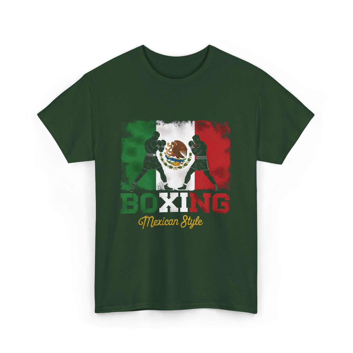 Boxing Mexican Style Boxing T-Shirt - Forest Green
