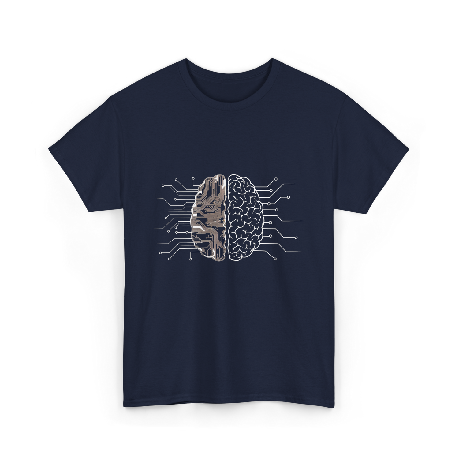 Brain Circuitry Programmer Technology T-Shirt - Navy