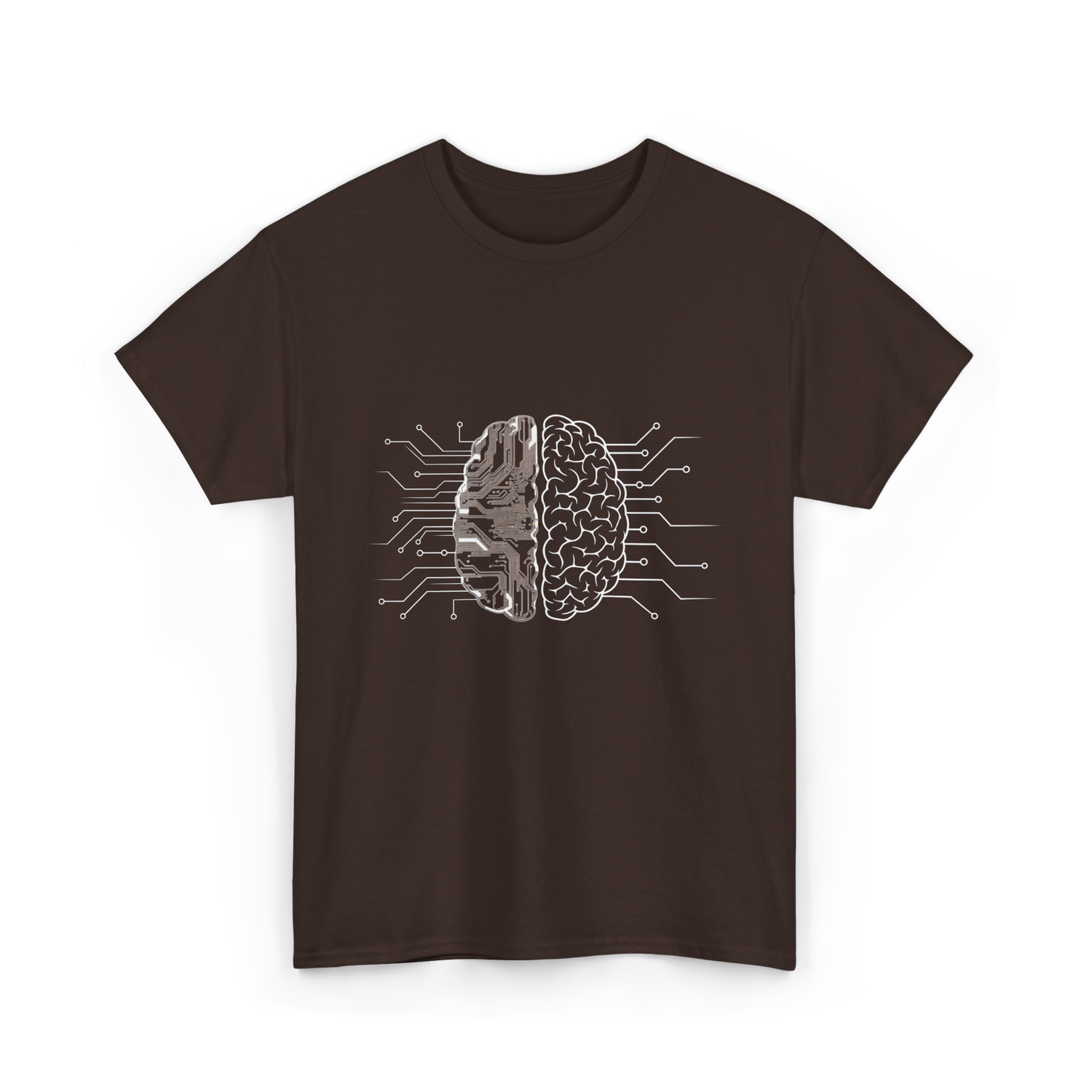 Brain Circuitry Programmer Technology T-Shirt - Dark Chocolate