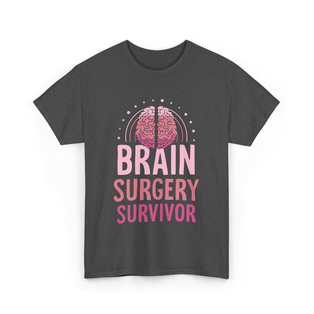Brain Surgery Survivor Brain Health T-Shirt - Dark Heather
