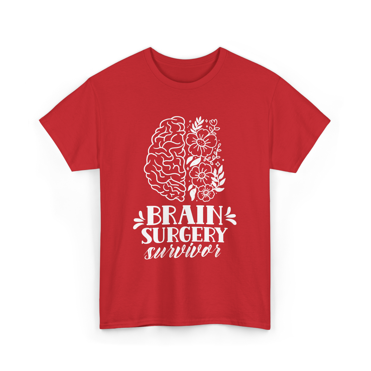 Brain Surgery Survivor Brain Health T-Shirt - Red