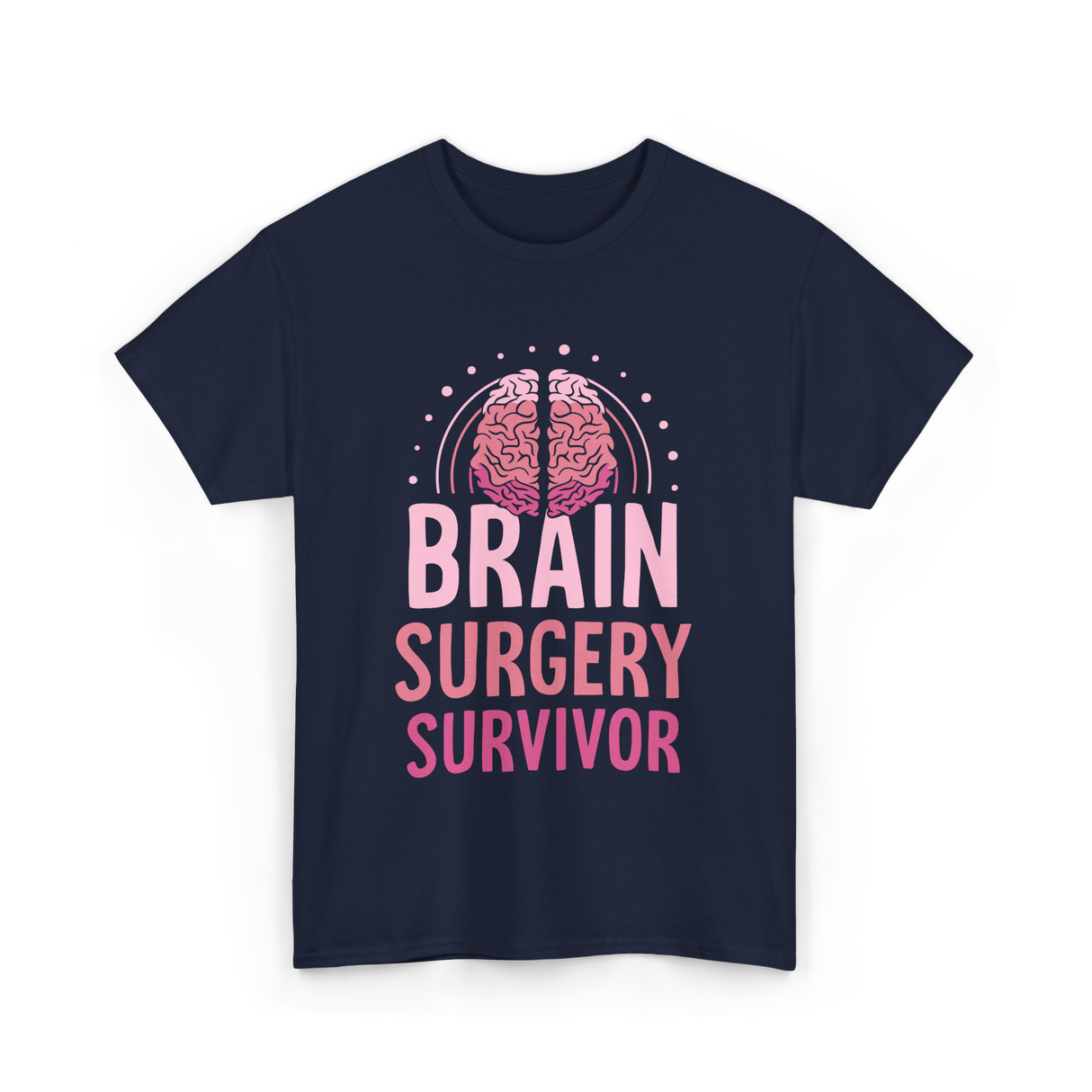 Brain Surgery Survivor Brain Health T-Shirt - Navy