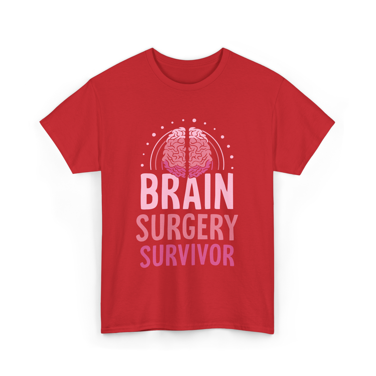 Brain Surgery Survivor Brain Health T-Shirt - Red