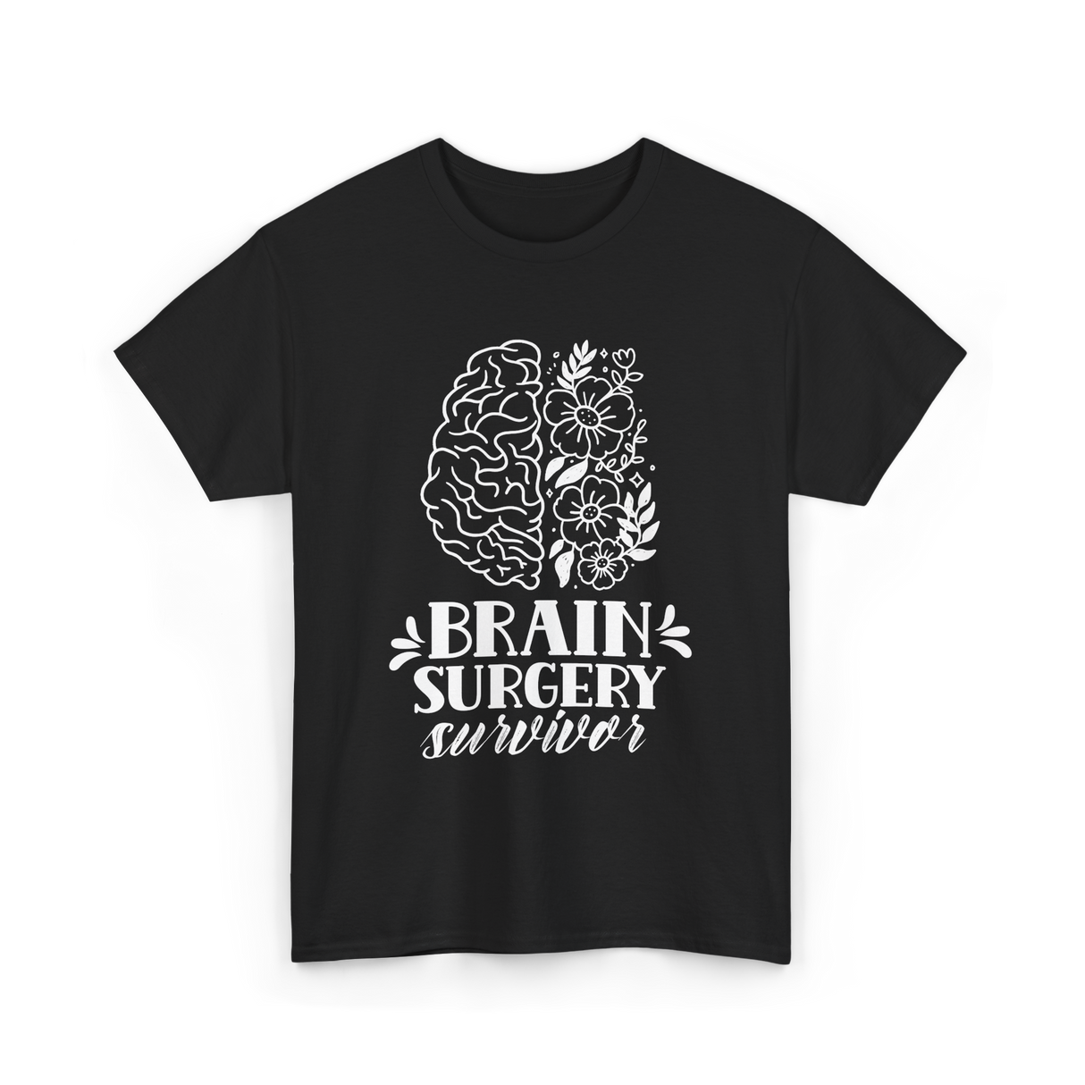 Brain Surgery Survivor Brain Health T-Shirt - Black