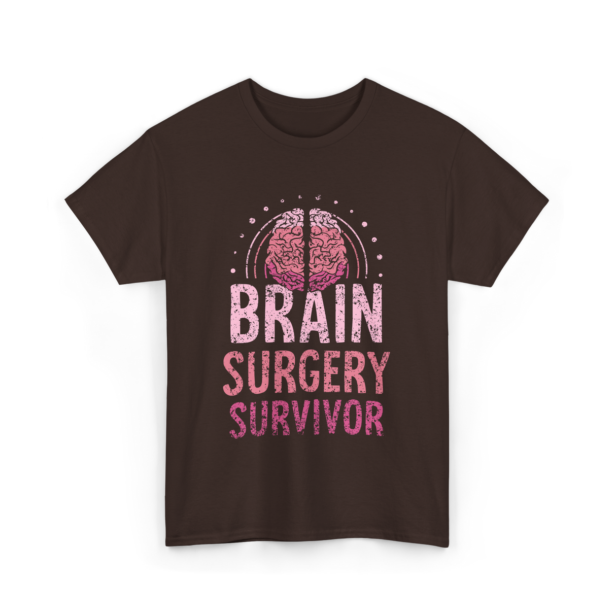Brain Surgery Survivor Support T-Shirt - Dark Chocolate